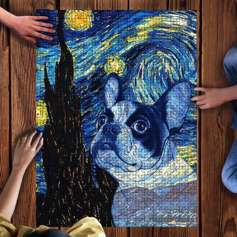 French Bulldog Starry Night Puzzle 500 Pieces - BeeCrave ...