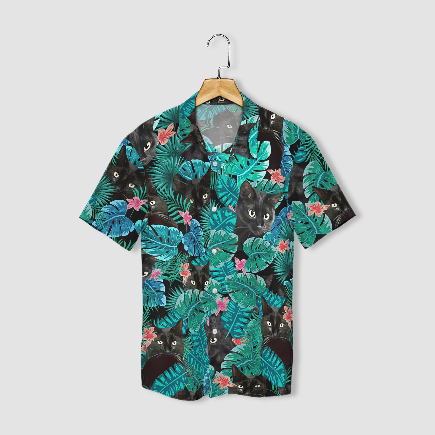 Download Black Cat Hawaii Pattern Hawaii Shirt Beecrave Store Affordable Quality Fun Shopping