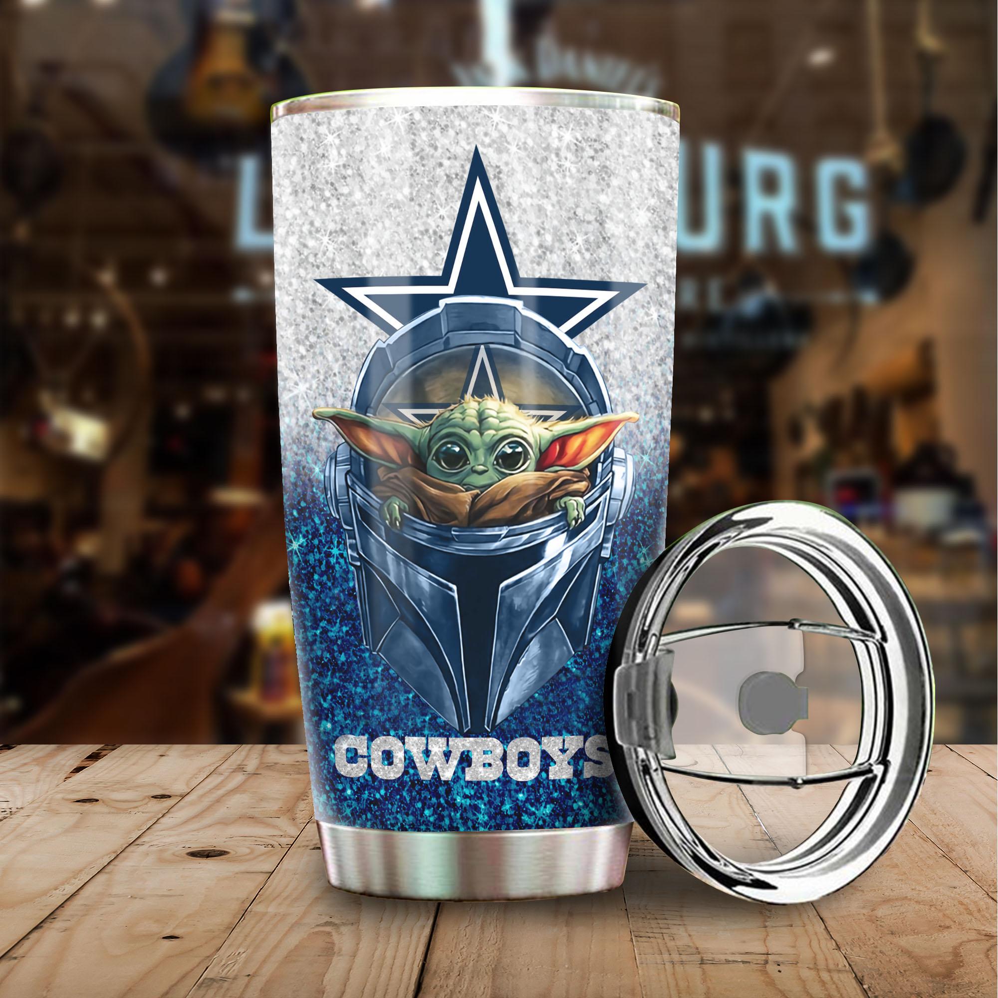 Baby Yoda Dallas Cowboys NFL Tumbler