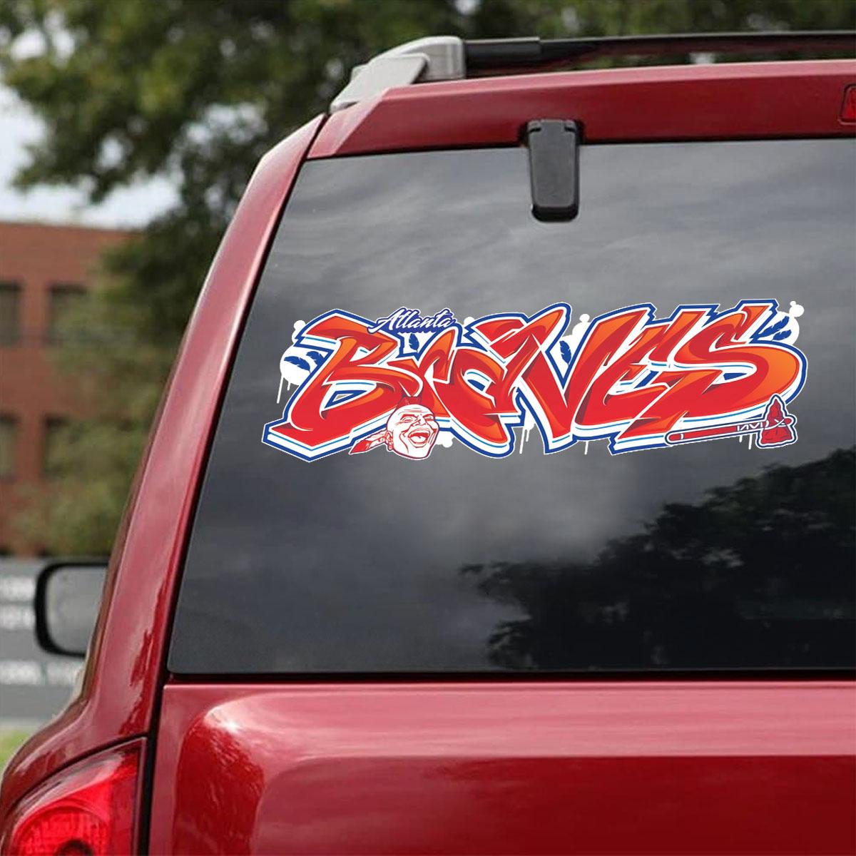MLB Atlanta Braves-Graffiti Vinyl Bumper, Laptop, Wall Decor, Decal Sticker,  Car Sticker – Beemain