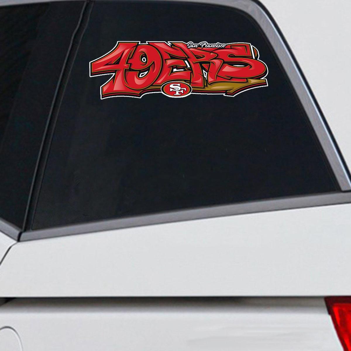 San Francisco 49ers 12 Inch Decal Sticker Flat Vinyl Auto Home Arch De -  Fielders Choice