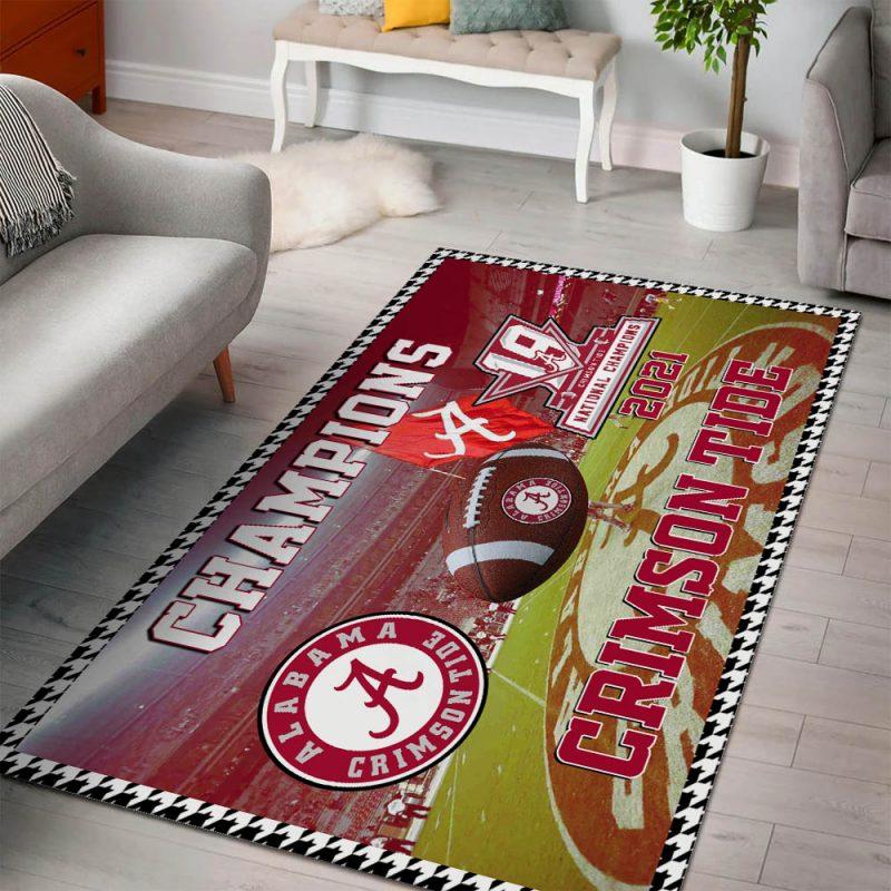 NCAA01-Alabama Crimson Tide Football Rectangle Rug – Beemain