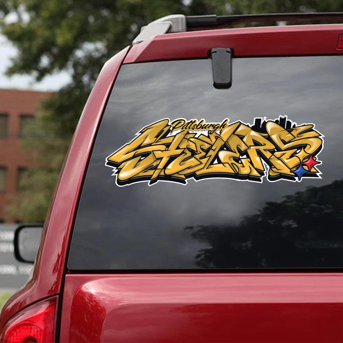 Pittsburgh Steelers Vinyl Decal Window Sticker Car Accessories Home De –  Monkey Feet Graphics