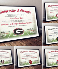 ROLL TIDE FOOTBALL~ CERTIFICATE ~ DIPLOMA  ~ MAN CAVE ~ GREAT GIFT 