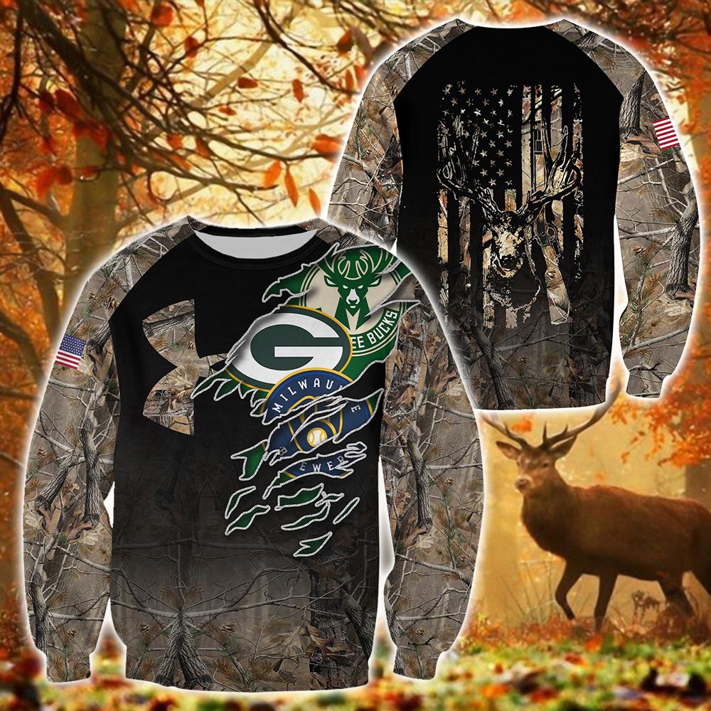 DS004-V4-Wisconsin Sport-Custom Logo Sport Teams Favorite – T-Shirt,  Hoodie, Sweatshirt, Zipper Camo Hunting Perfect Gift – Beemain