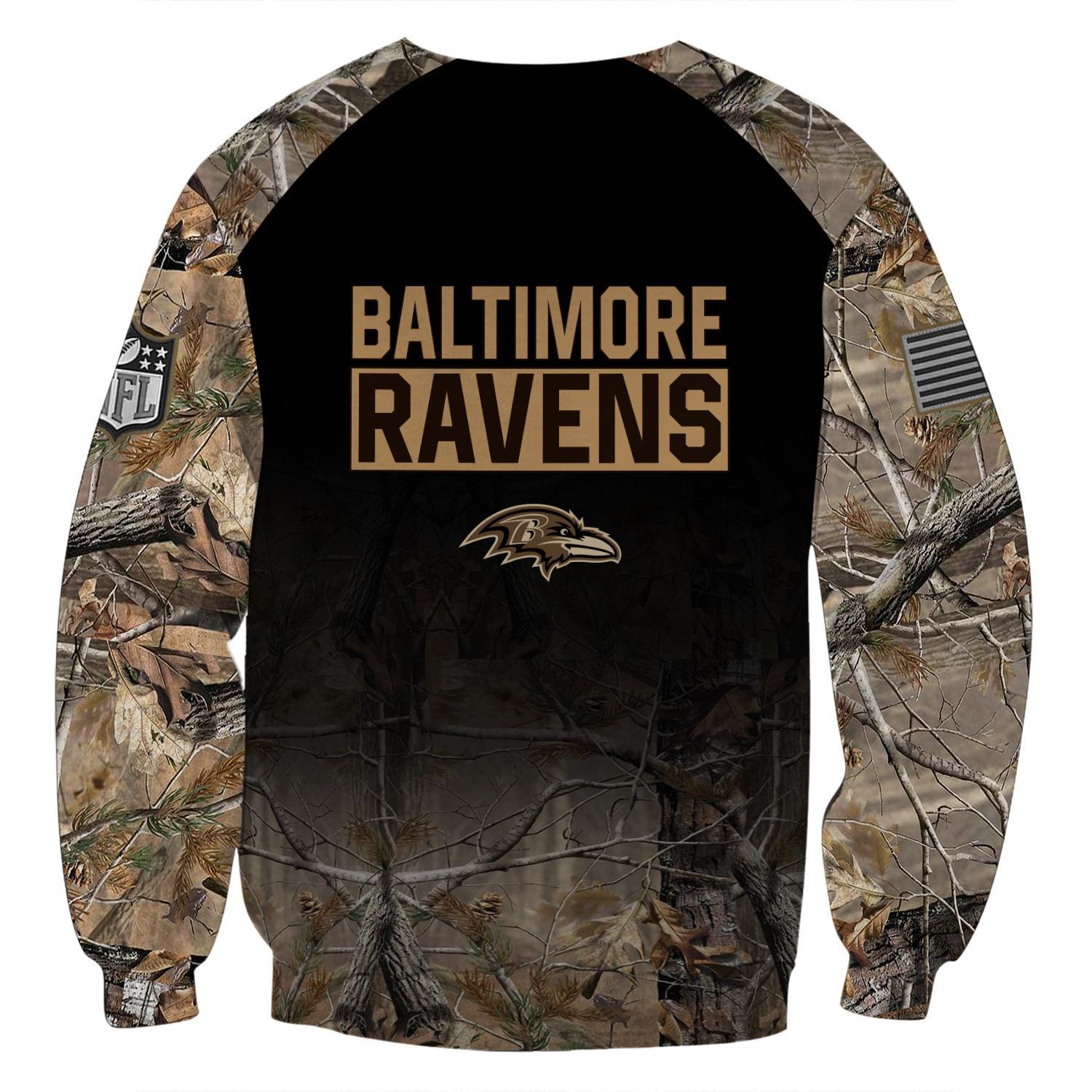 Baltimore Ravens NFL Special Camo Hunting Personalized Hoodie T