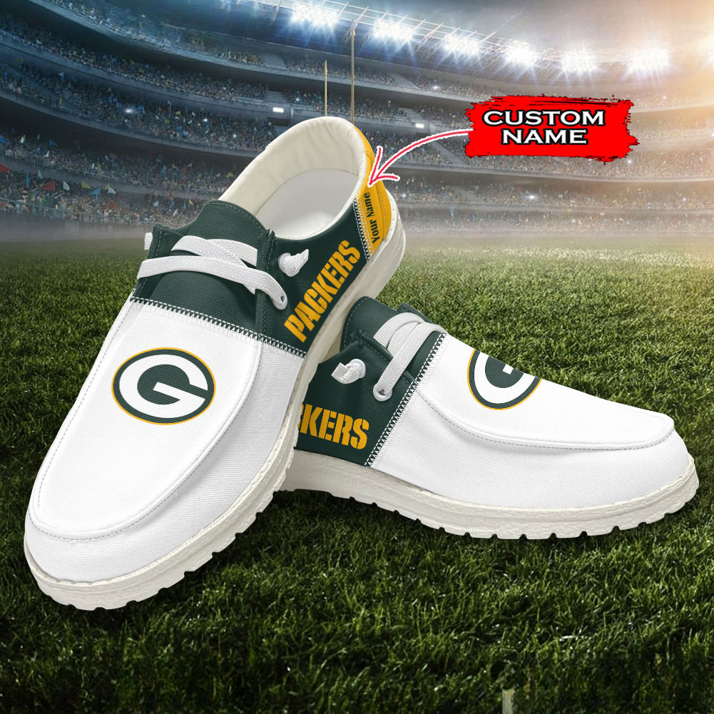 NFL Green Bay Packers – Hey Dude Shoes – Custom Name Perfect Gift – Beemain