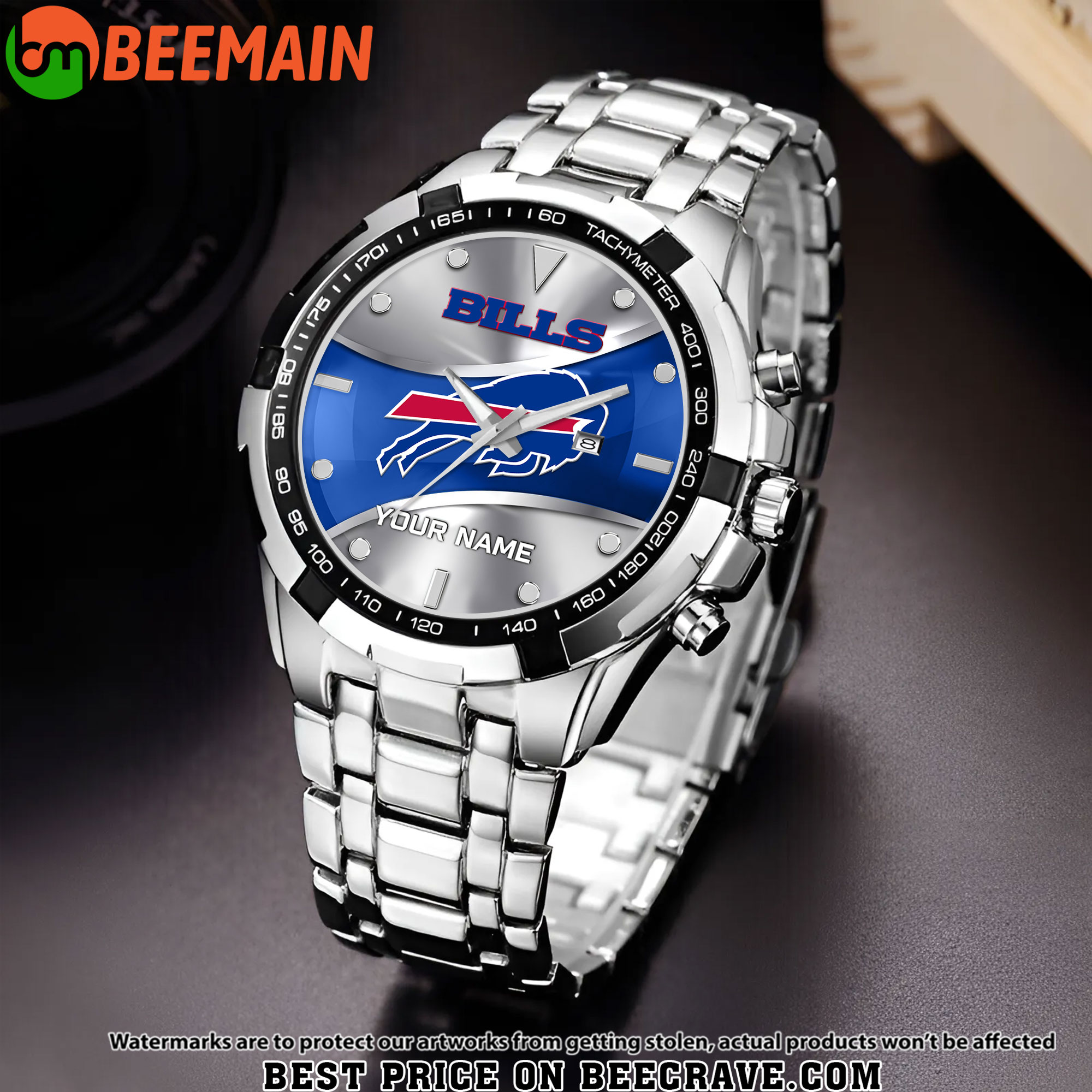 NFL Buffalo Bills - Alloy Men Quartz Watch - Custom Name
