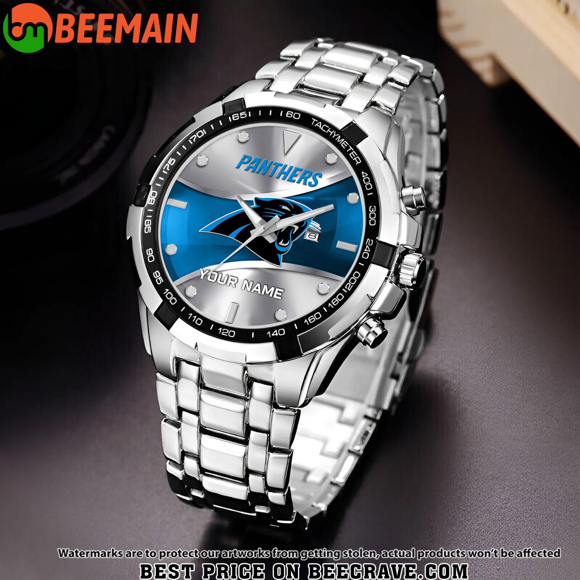 NFL Carolina Panthers - Alloy Men Quartz Watch - Custom Name