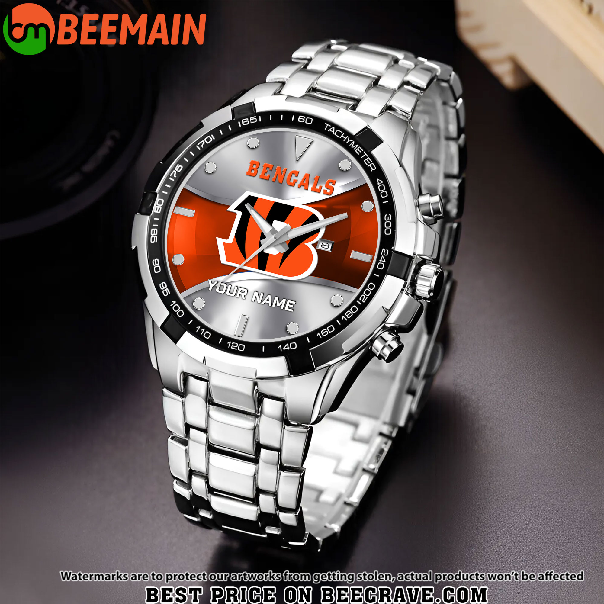 NFL Cincinnati Bengals - Alloy Men Quartz Watch - Custom Name