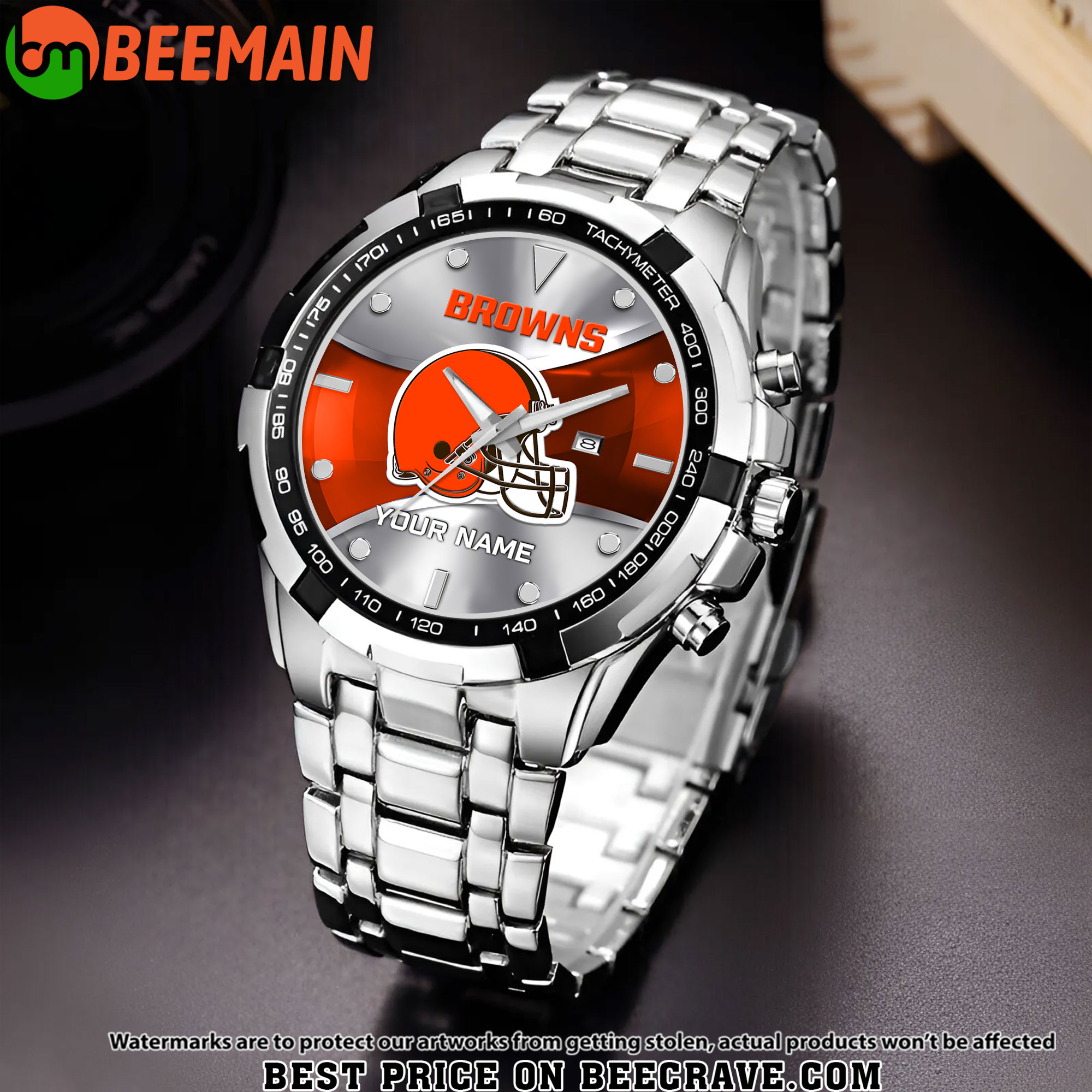 NFL Cleveland Browns - Alloy Men Quartz Watch - Custom Name
