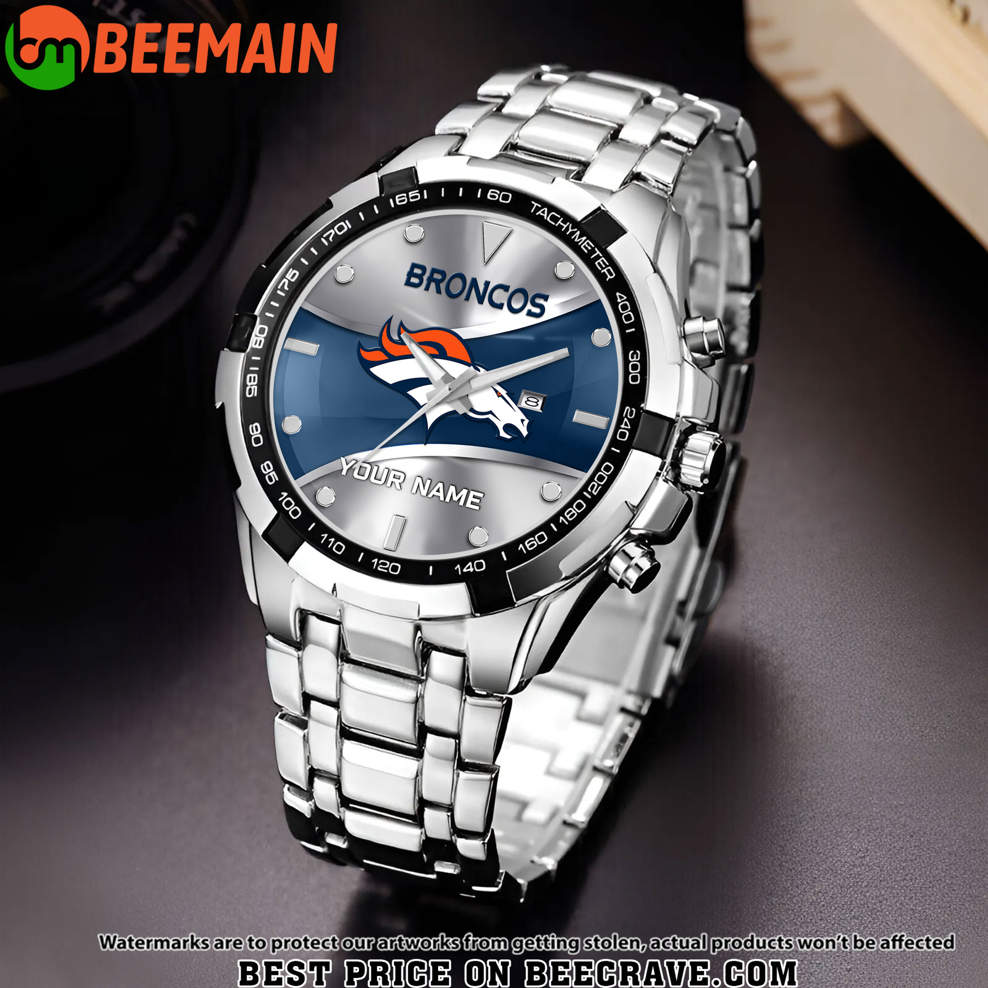 NFL Denver Broncos - Alloy Men Quartz Watch - Custom Name