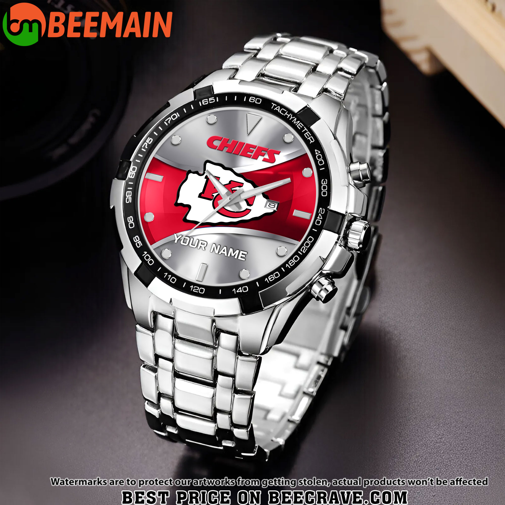 NFL Kansas City Chiefs - Alloy Men Quartz Watch - Custom Name