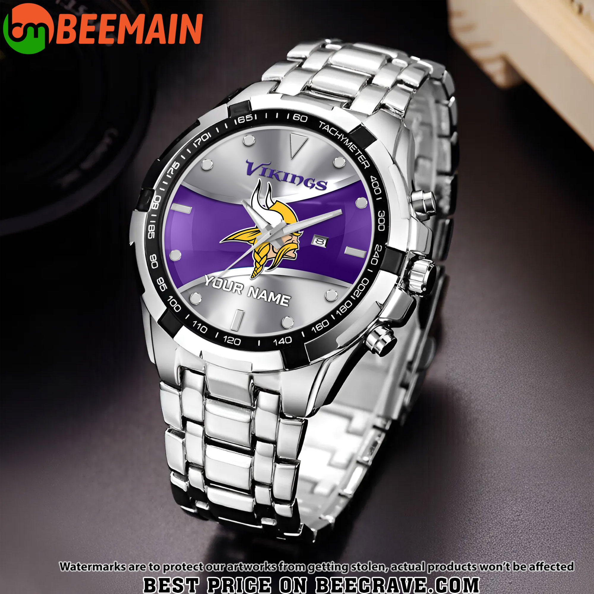 NFL Minnesota Vikings - Alloy Men Quartz Watch - Custom Name