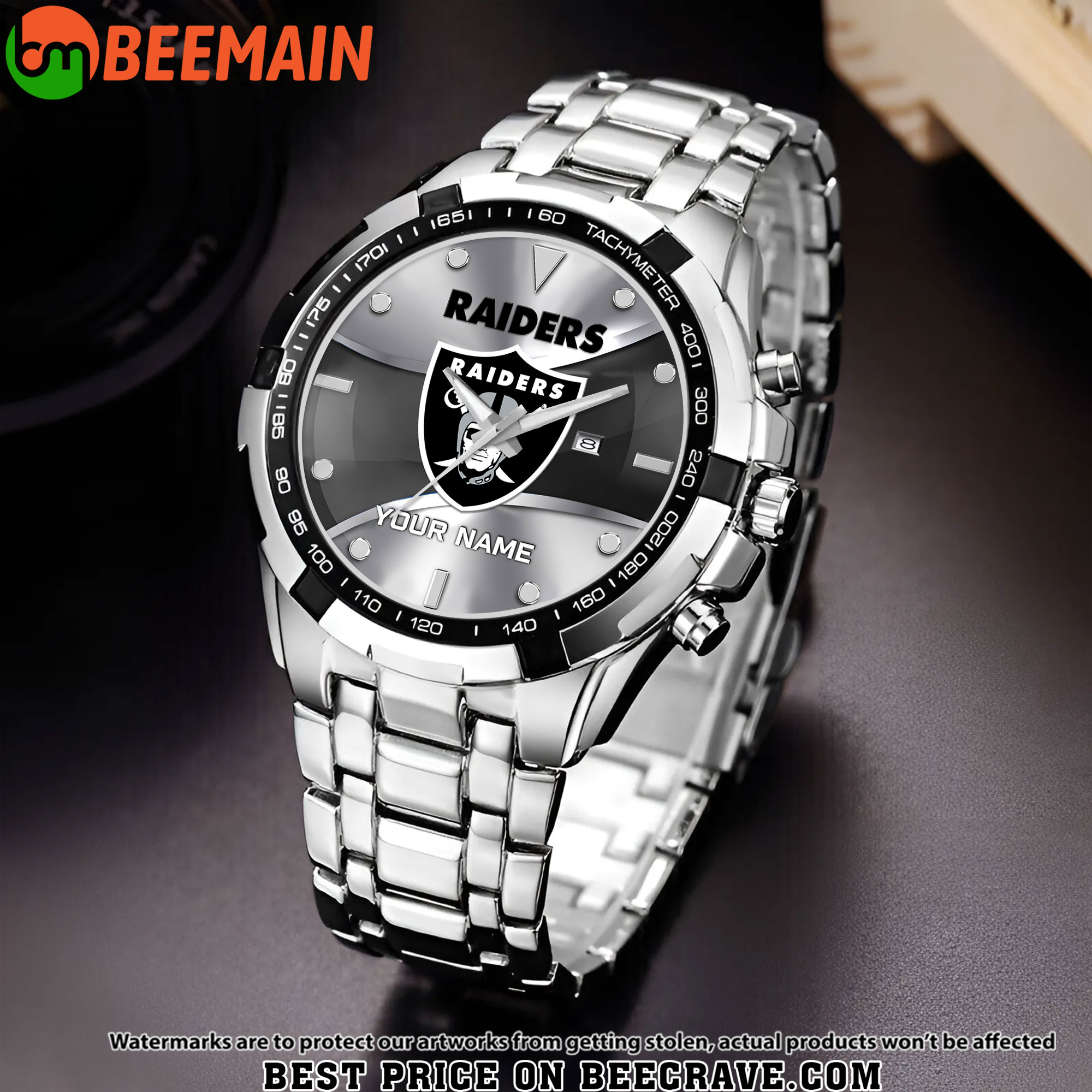 NFL Las Vegas Raiders - Alloy Men Quartz Watch - Custom Name