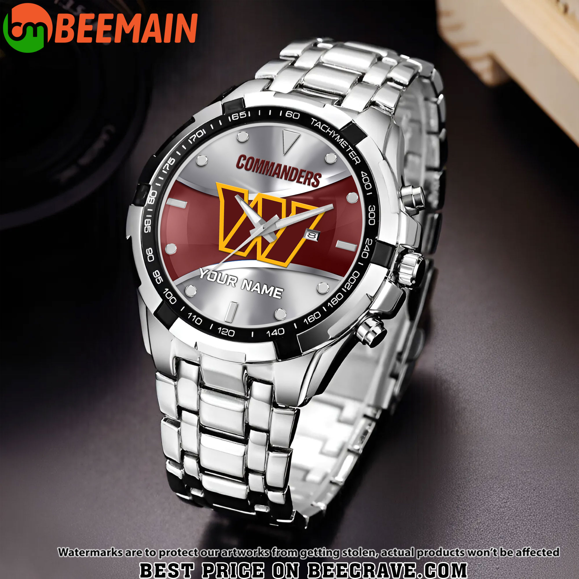 NFL Washington Commanders - Alloy Men Quartz Watch - Custom Name