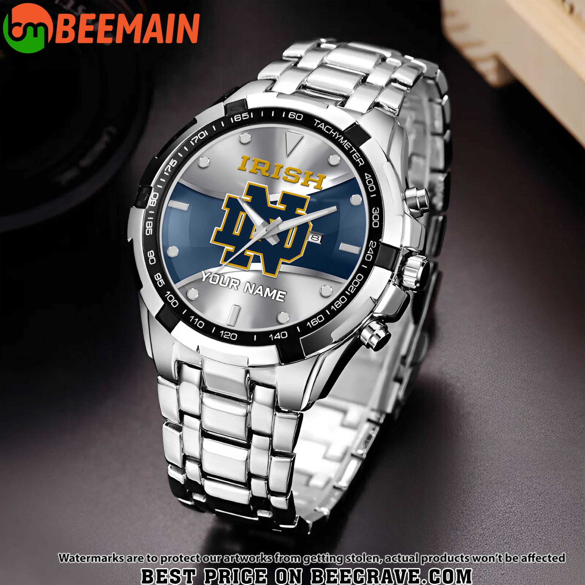 ZNCAA Notre Dame Fighting Irish - Alloy Men Quartz Watch - Custom Name