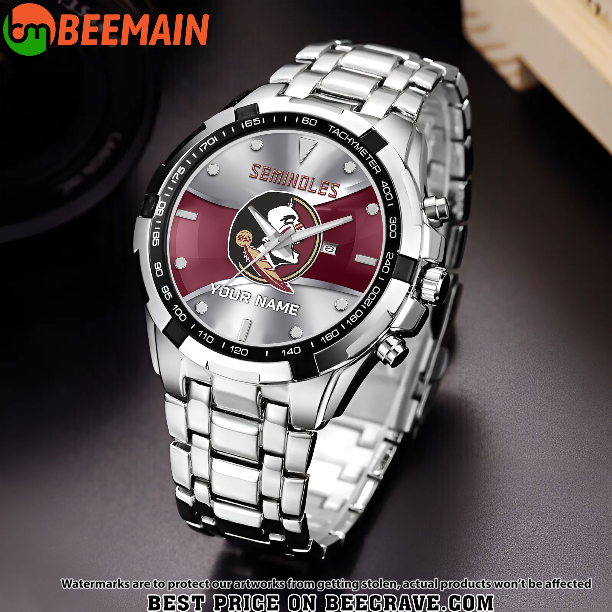 ZNCAA Florida State Seminoles - Alloy Men Quartz Watch - Custom Name
