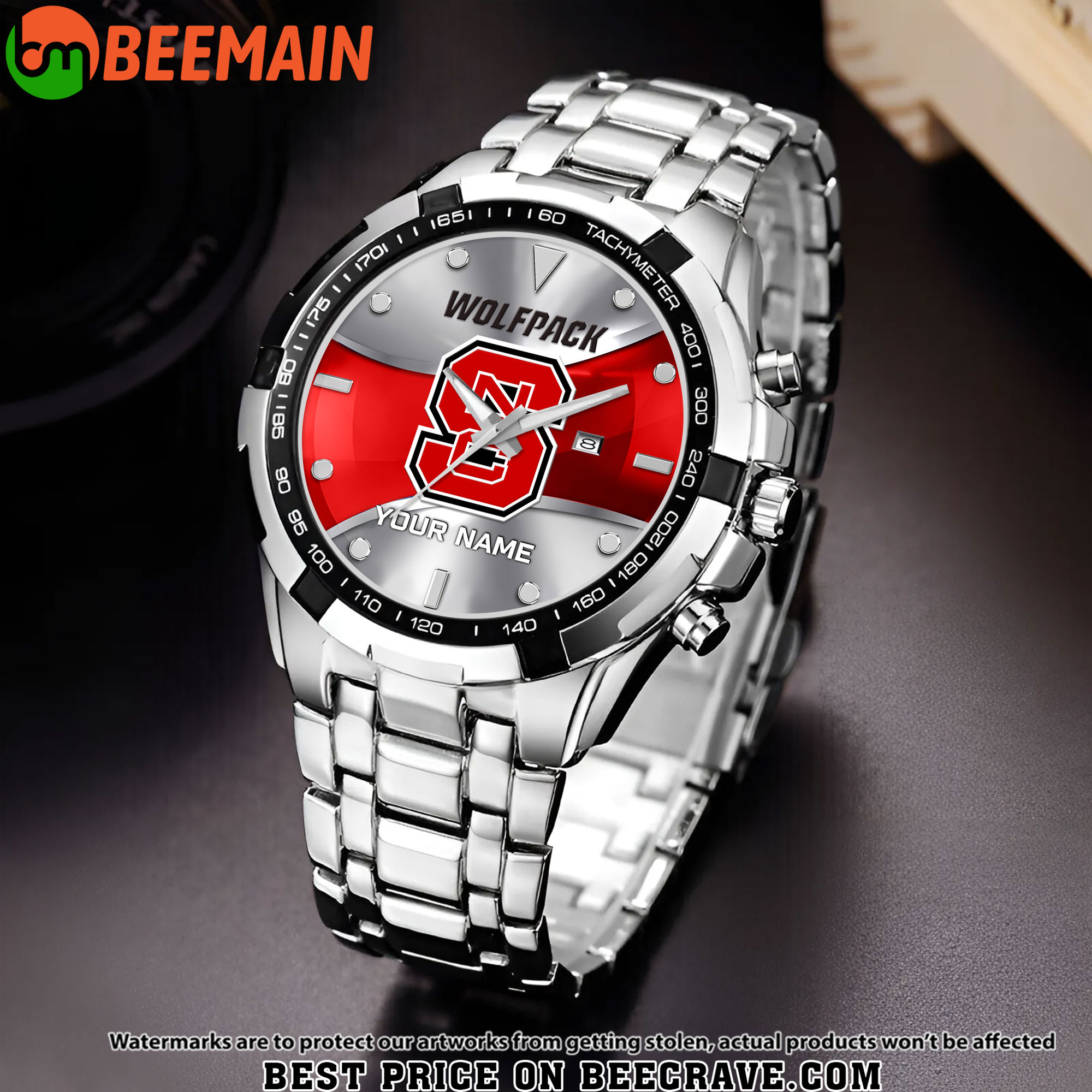 ZNCAA NC State Wolfpack - Alloy Men Quartz Watch - Custom Name