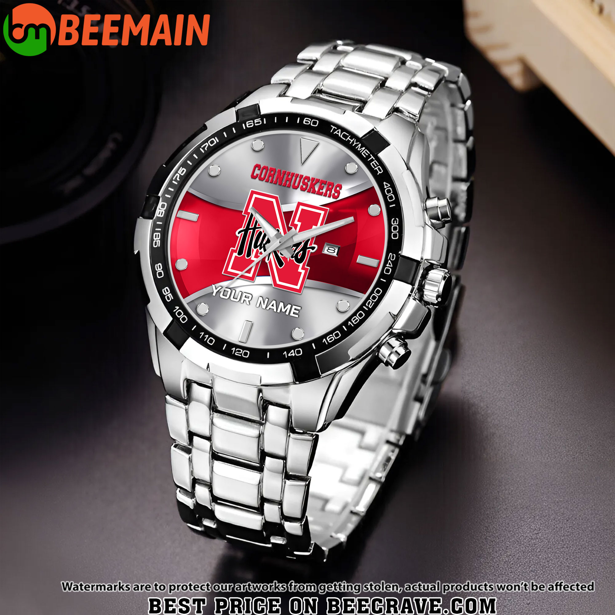 ZNCAA Nebraska Cornhuskers - Alloy Men Quartz Watch - Custom Name