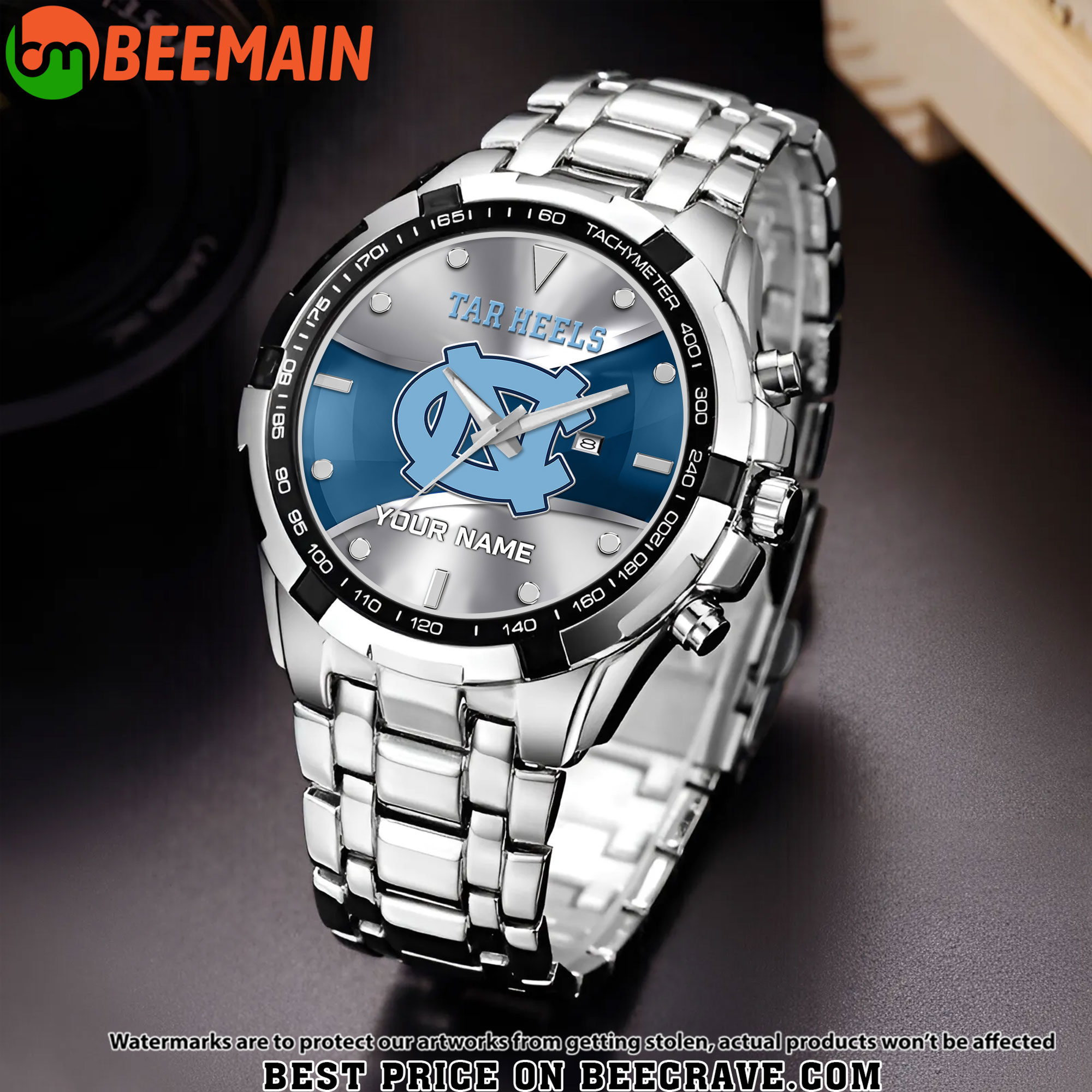 ZNCAA North Carolina Tar Heels - Alloy Men Quartz Watch - Custom Name