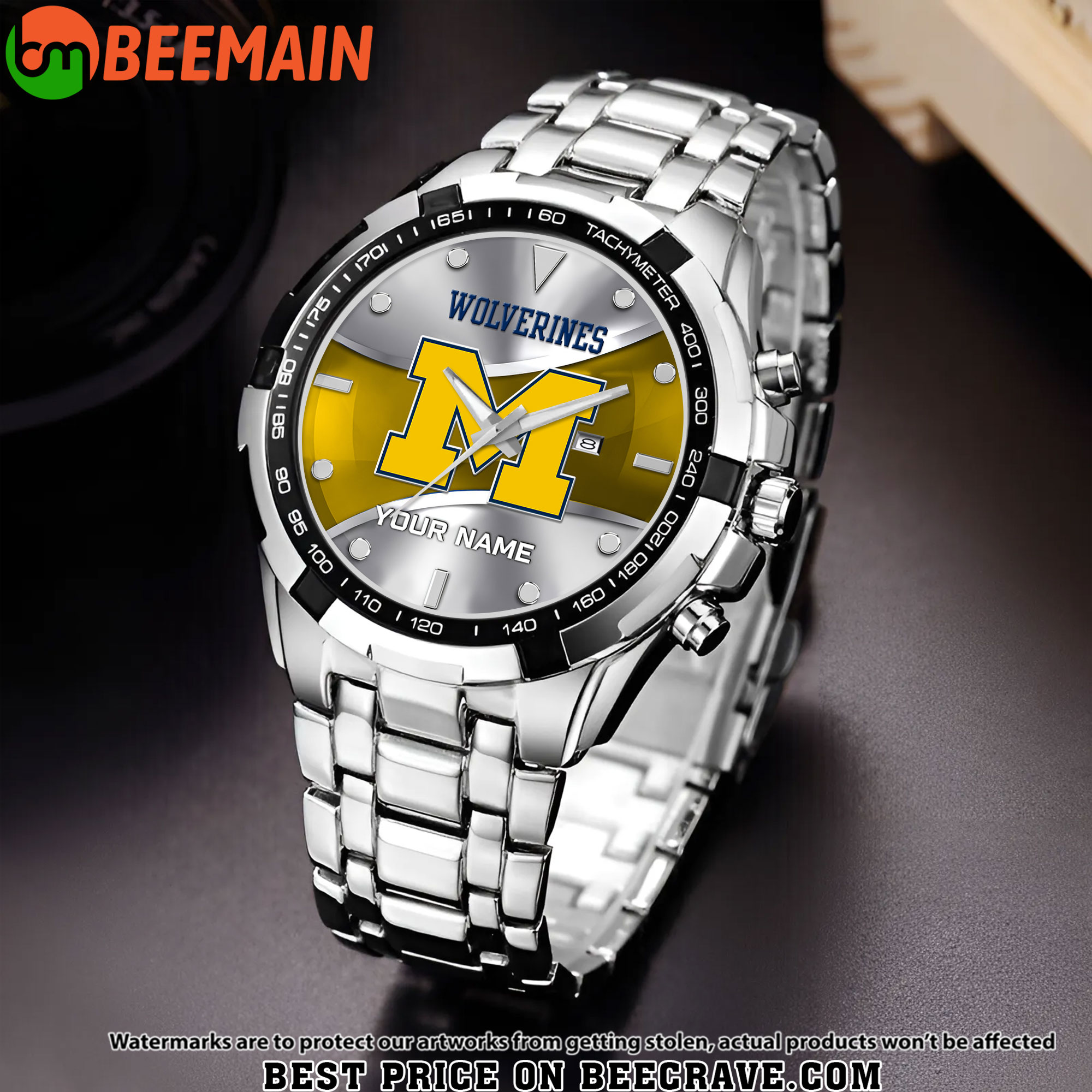 ZNCAA Michigan Wolverines - Alloy Men Quartz Watch - Custom Name