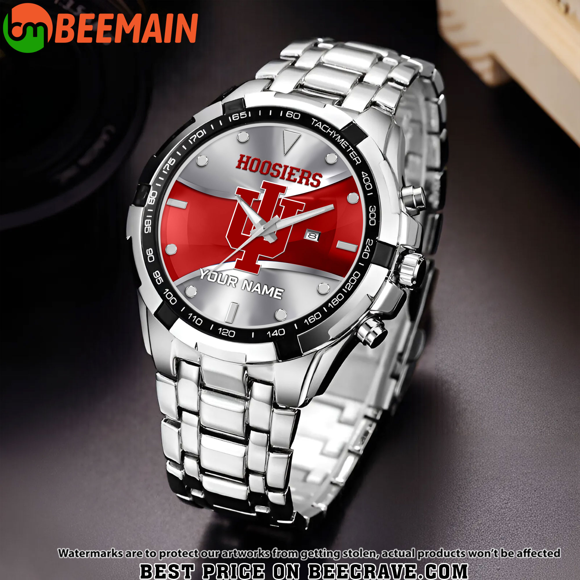 ZNCAA Indiana Hoosiers - Alloy Men Quartz Watch - Custom Name