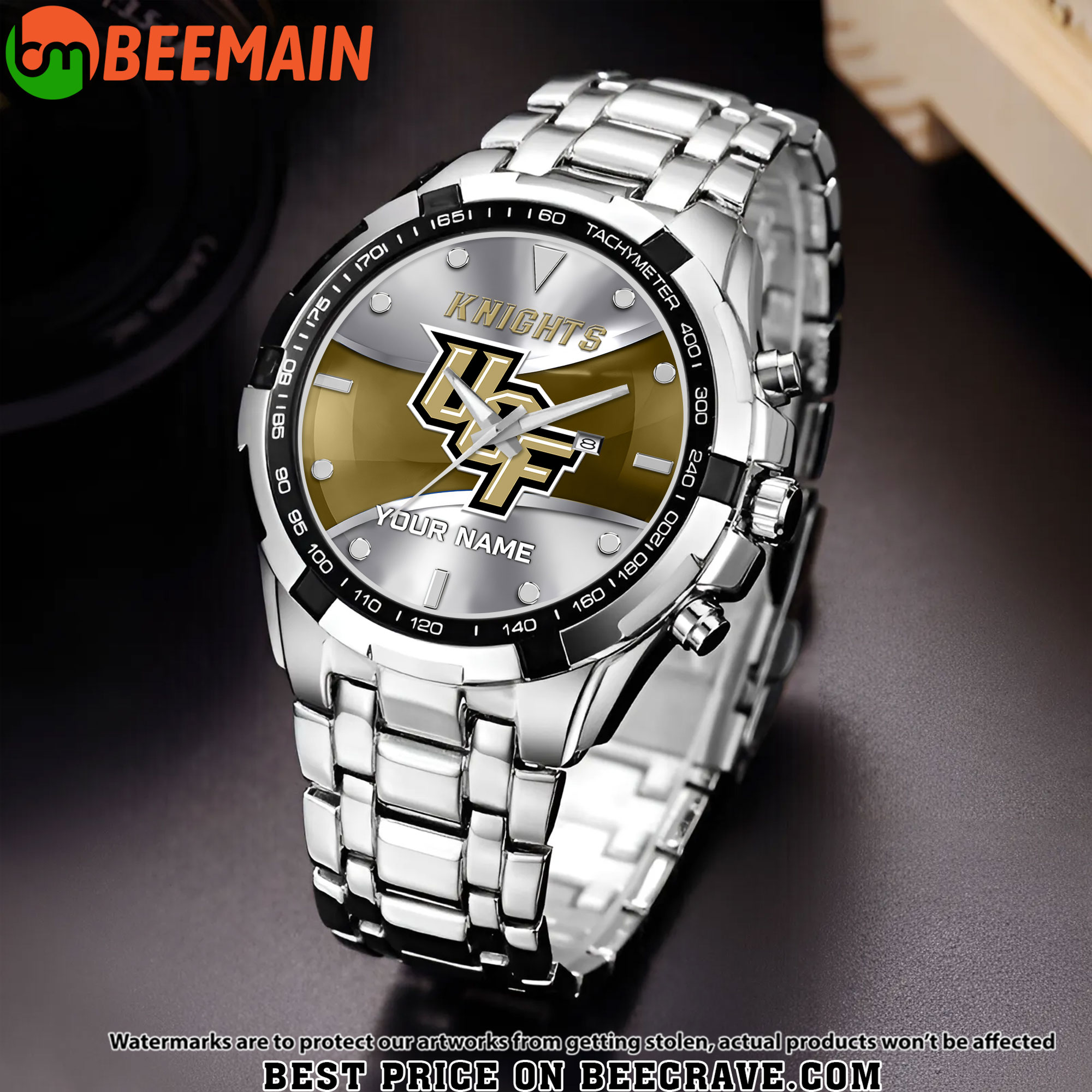 ZNCAA UCF Knights - Alloy Men Quartz Watch - Custom Name