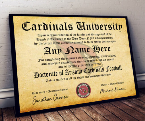 NFL Any Team - Personalized Football Certificate Poster - Image 7