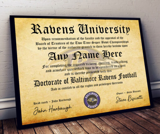 NFL Any Team - Personalized Football Certificate Poster - Image 9