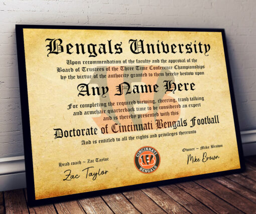 NFL Any Team - Personalized Football Certificate Poster - Image 13