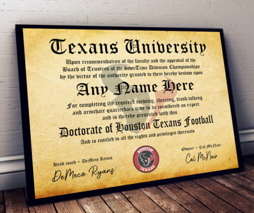 NFL Any Team - Personalized Football Certificate Poster - Image 19