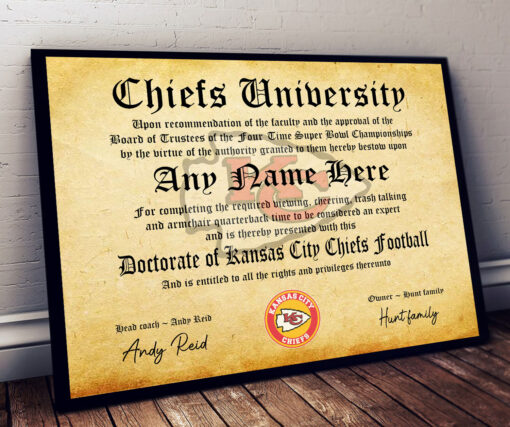 NFL Any Team - Personalized Football Certificate Poster - Image 22