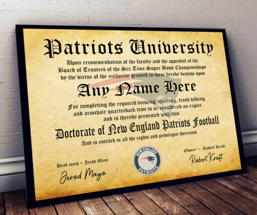 NFL Any Team - Personalized Football Certificate Poster - Image 25