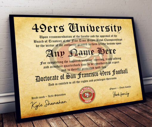 NFL Any Team - Personalized Football Certificate Poster - Image 34