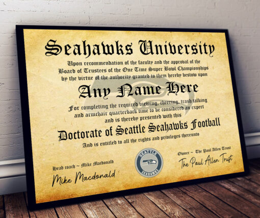 NFL Any Team - Personalized Football Certificate Poster - Image 35