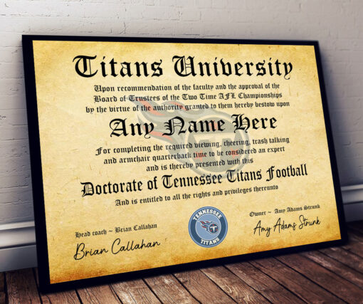 NFL Any Team - Personalized Football Certificate Poster - Image 37