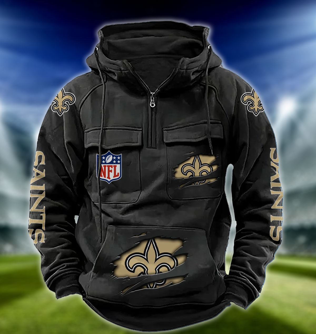 NFL New Orleans Saints – Vintage Hoodie Perfect Gift