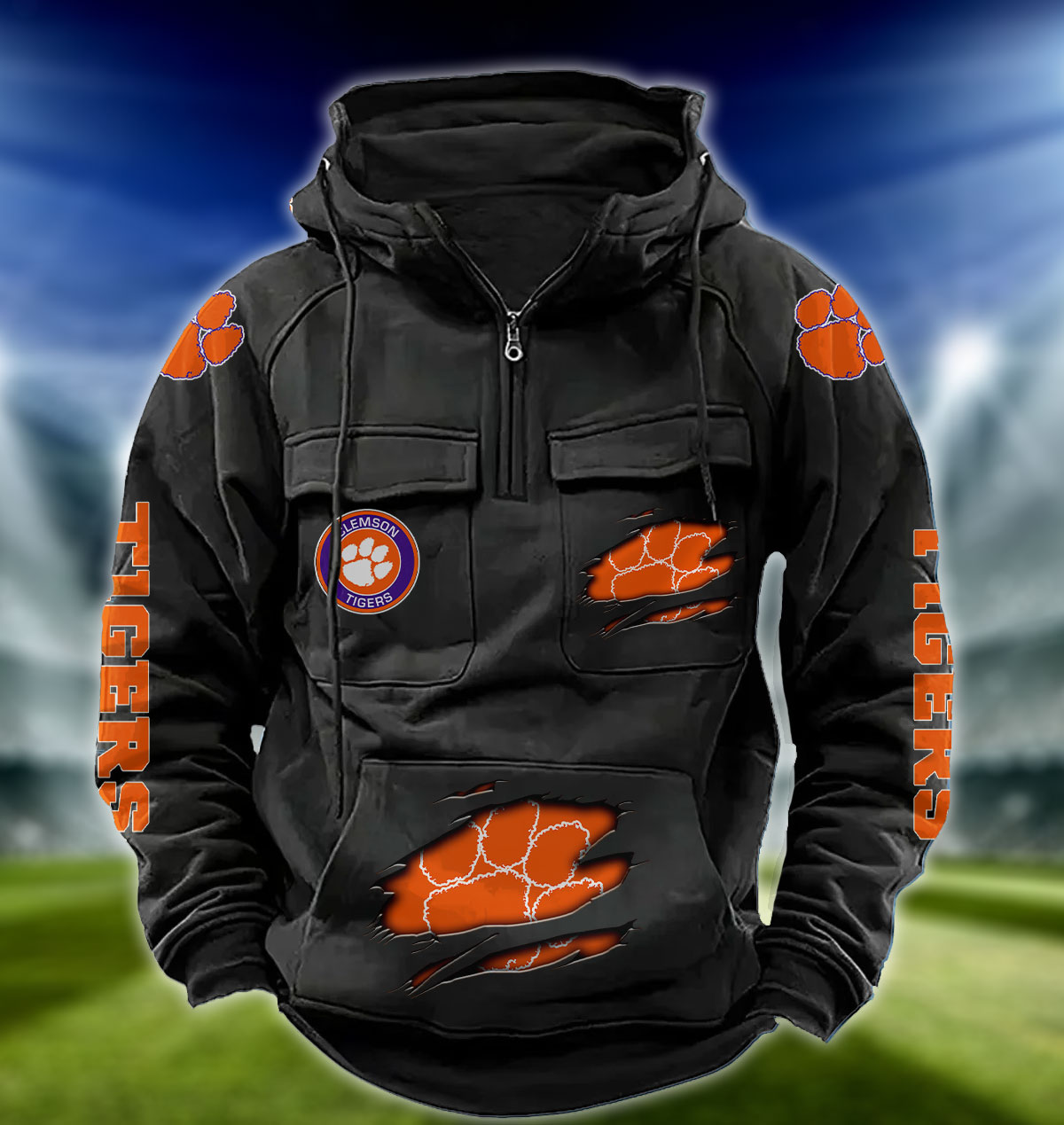 ZNCAA Clemson Tigers – Vintage Hoodie Perfect Gift