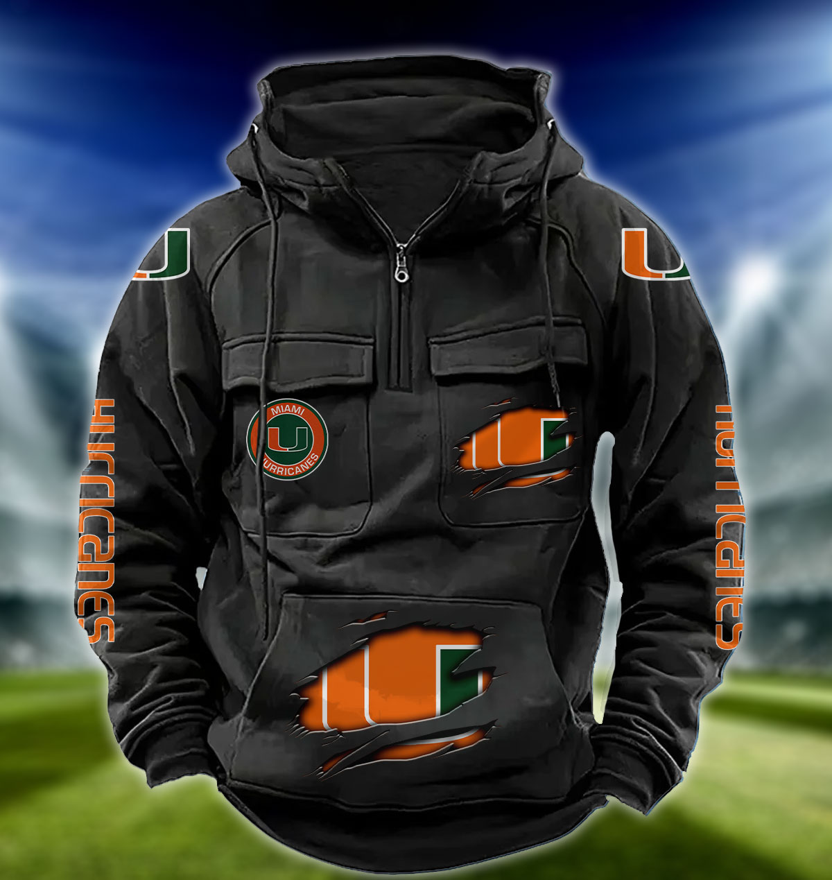 ZNCAA Miami Hurricanes – Vintage Hoodie Perfect Gift