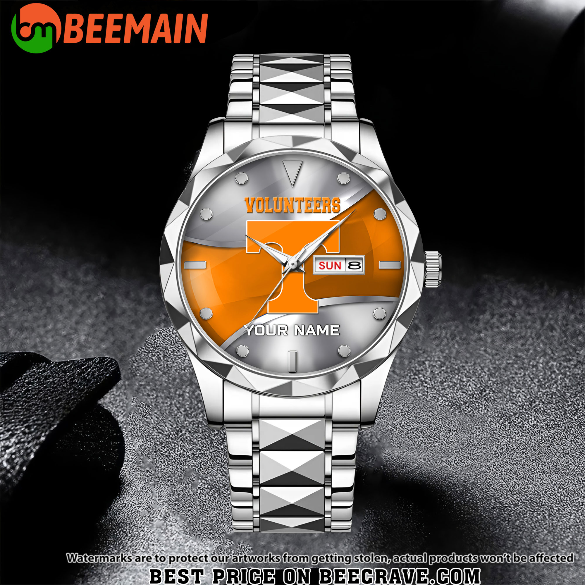 ZNCAA Tennessee Volunteers - Football Alloy Luxury Quartz Watch - Custom Name