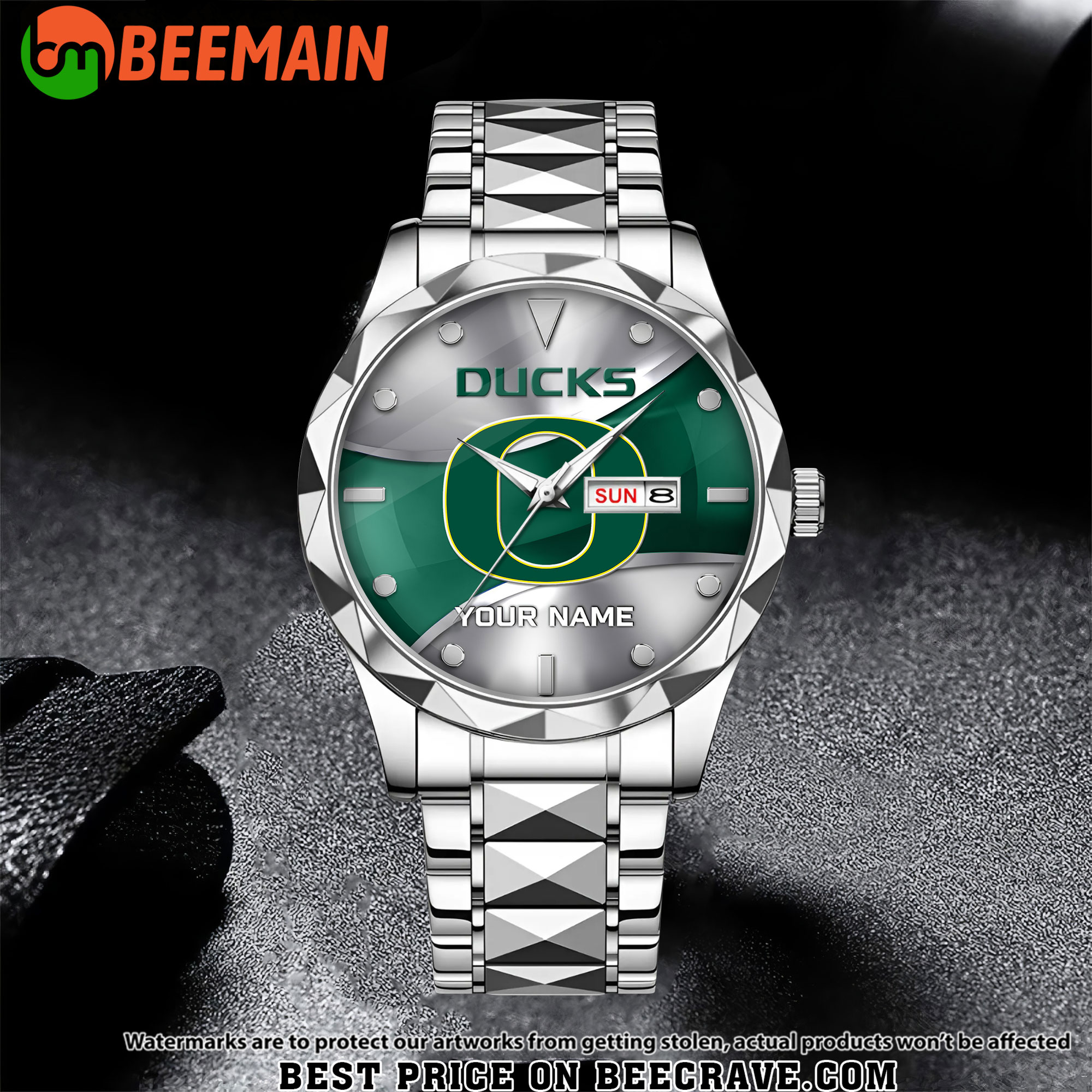 ZNCAA Oregon Ducks - Football Alloy Luxury Quartz Watch - Custom Name