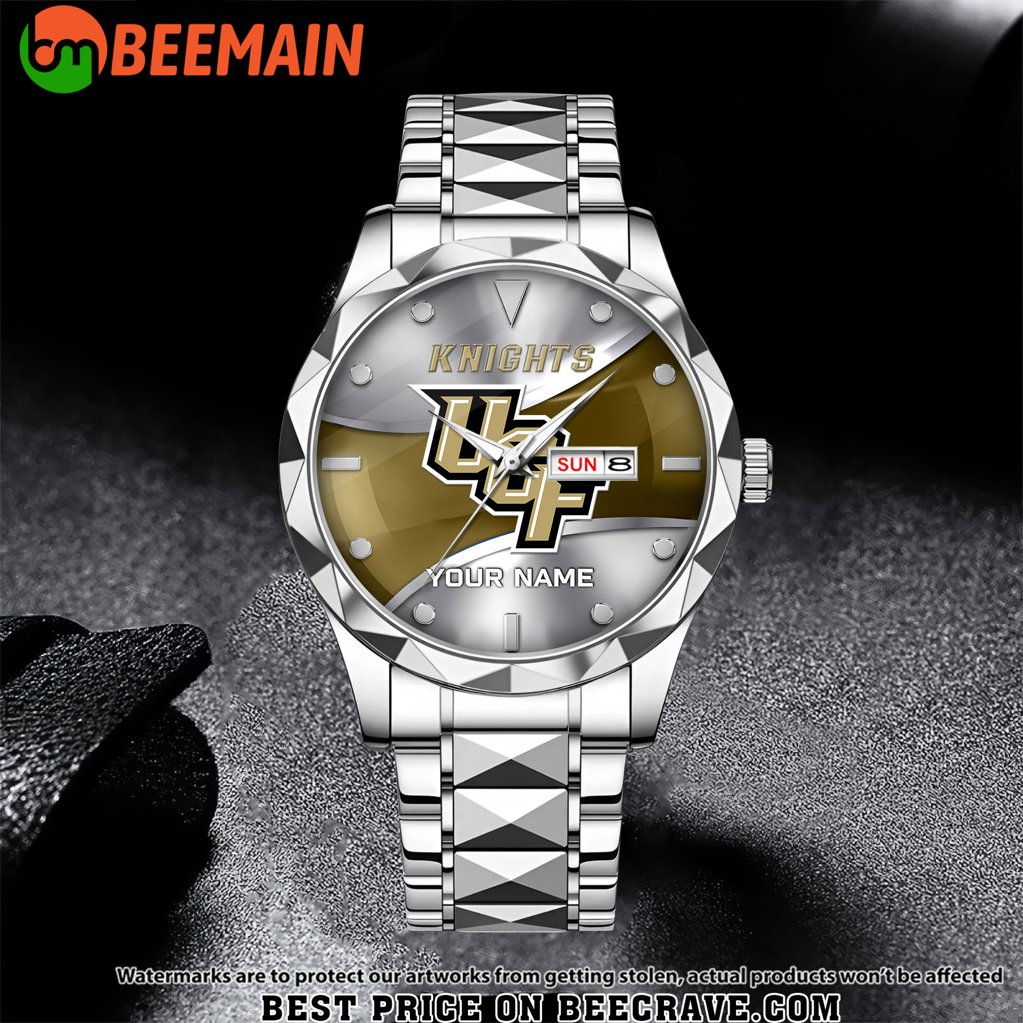 ZNCAA UCF Knights - Football Alloy Luxury Quartz Watch - Custom Name