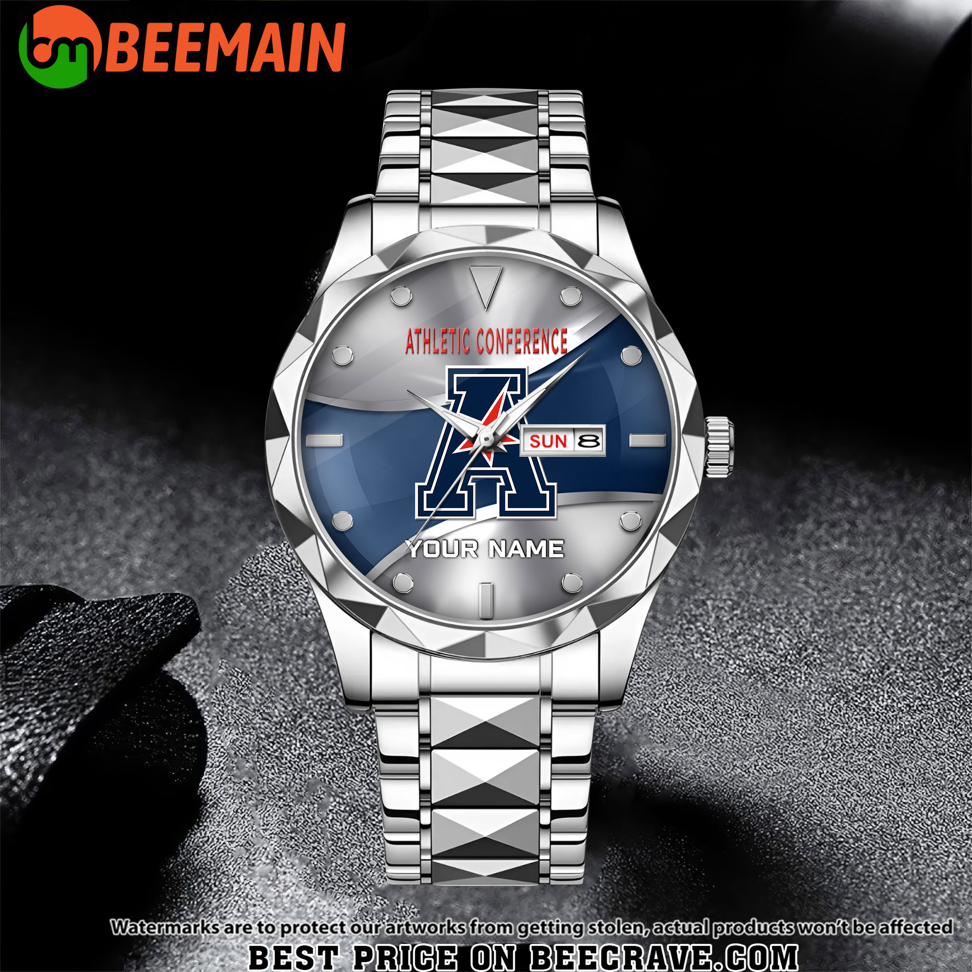 NCAA American Athletic Conference - Football Alloy Luxury Quartz Watch - Custom Name